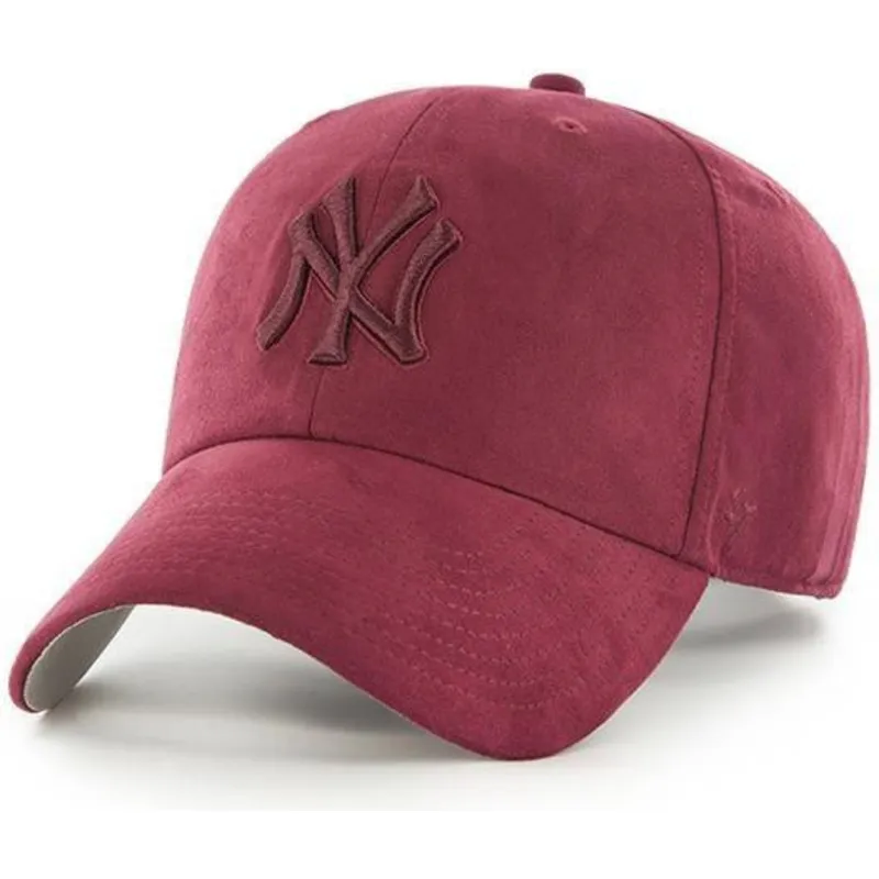 cappelli-curva-rosso-cinghia-regolabile-granate-granate-dei-new-york-yankees-mlb-di-47-brand cappelli-curva-rosso-cinghia-regolabile-granate-granate-dei-new-york-yankees-mlb-di-47-brand