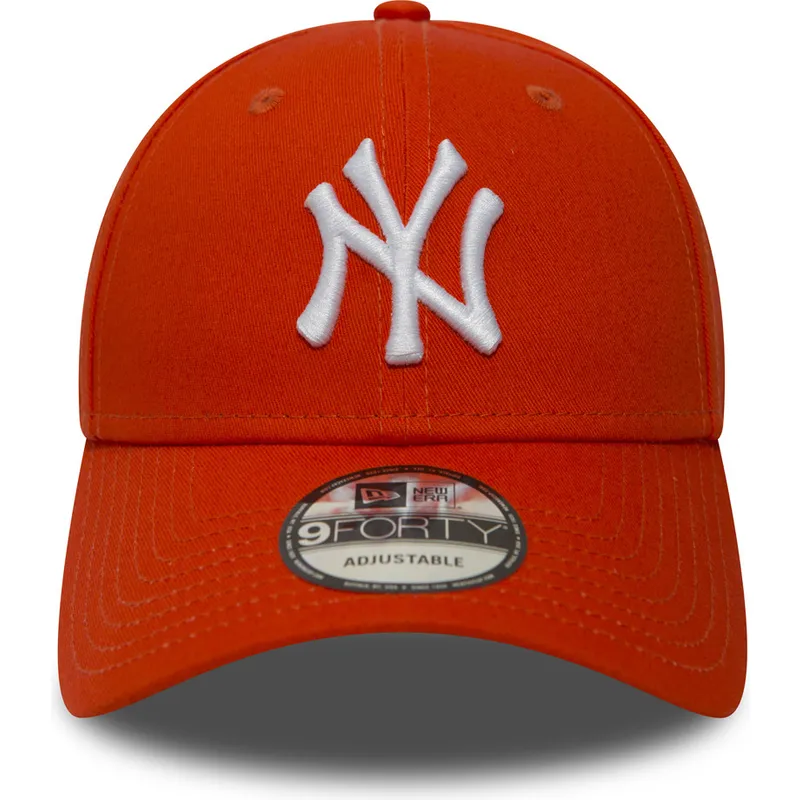 mutzen-gebogen-orange-verstellbares-band-9forty-essential-der-new-york-yankees-mlb-von-new-era