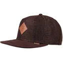 cappello-piatto-marrone-scuro-snapback-regolabile-suelin-di-djinns