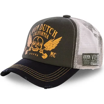 Czapka trucker brązowa i czarna CREW5 Von Dutch