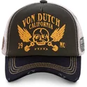 gorra-trucker-marron-y-negra-crew5-de-von-dutch