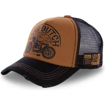 Gorra trucker marrón y negra CREW6 de Von Dutch