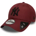 new-era-curved-brim-schwarzes-logo-9forty-ripstop-de-new-york-yankees-mlb-adjustable-cap-braun