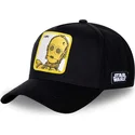 cappellino-nero-snapback-curvo-c-3po-c3p3-star-wars-di-capslab