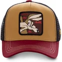 gorra-trucker-marron-negra-y-roja-coyote-coy2-looney-tunes-de-capslab