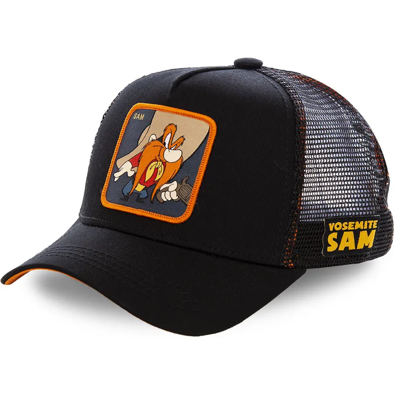 capslab-looney-tunes-sam-bigotes-svart-truckerkeps-sam1