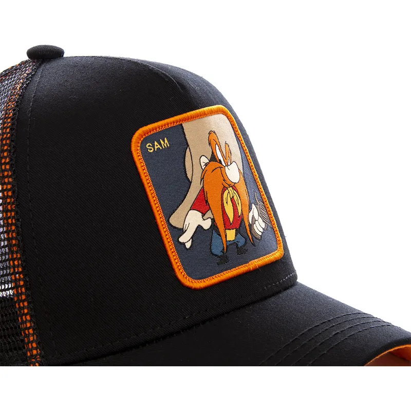 capslab-looney-tunes-sam-bigotes-svart-truckerkeps-sam1