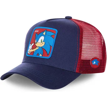 cappellino-trucker-blu-marino-e-rosso-sonic-so1-sonic-the-hedgehog-di-capslab