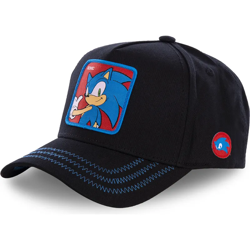 cappelli-curva-nero-snapback-sonic-sonic-the-hedgehog-di-capslab cappelli-curva-nero-snapback-sonic-sonic-the-hedgehog-di-capslab