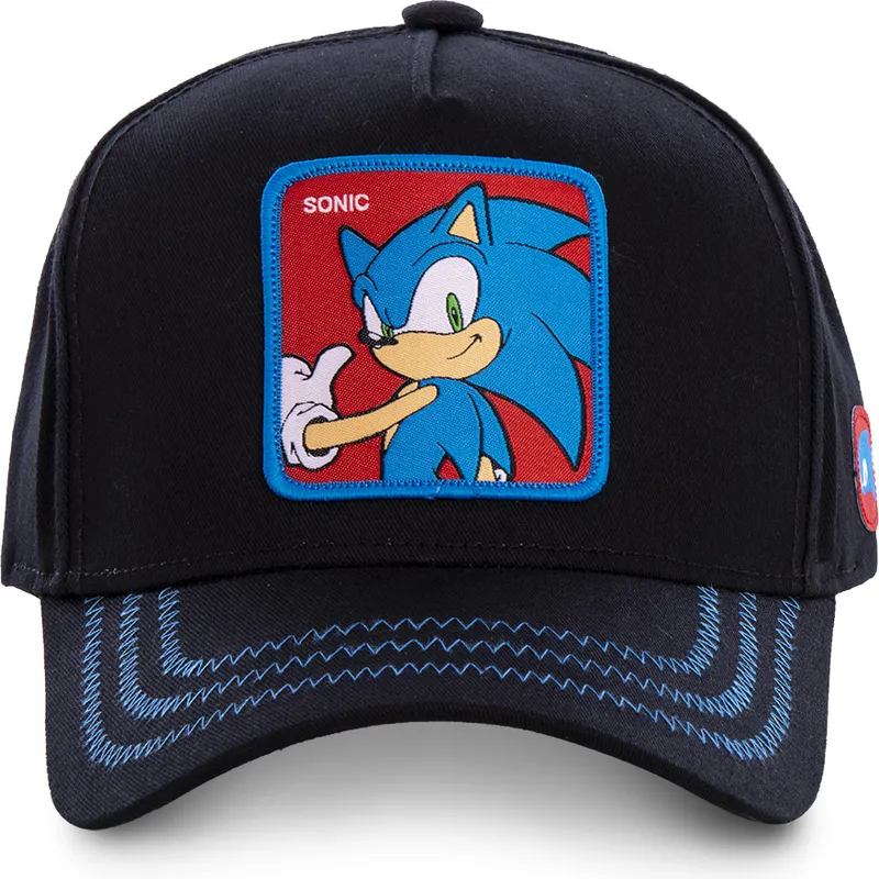 cappelli-curva-nero-snapback-sonic-sonic-the-hedgehog-di-capslab cappelli-curva-nero-snapback-sonic-sonic-the-hedgehog-di-capslab