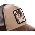 cappellino-trucker-marrone-diavolo-della-tasmania-taz2-looney-tunes-di-capslab