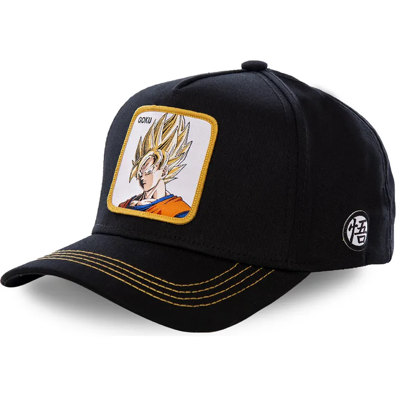 cappellino-curvo-nero-snapback-son-goku-super-saiyan-go2-dragon-ball-di-capslab