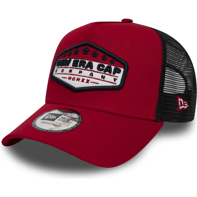 mutzen-gebogen-rot-snapback-a-frame-von-new-era mutzen-gebogen-rot-snapback-a-frame-von-new-era