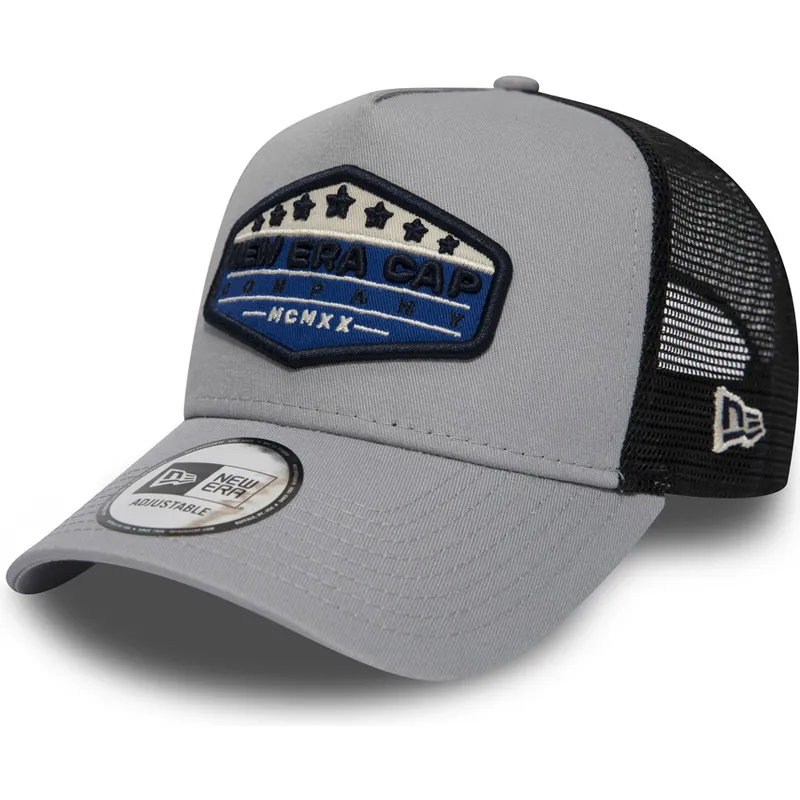 cappelli-curva-grigio-snapback-a-frame-di-new-era