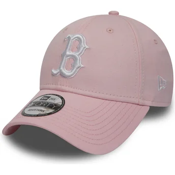 cappelli-curva-rosa-cinghia-regolabile-9forty-essential-dei-boston-red-sox-mlb-di-new-era
