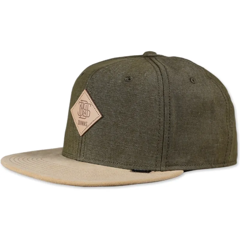 djinns-6-panel-grune-snapback-kappe-melange-twill