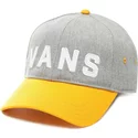 vans-curved-brim-dugout-adjustable-cap-grau-mit-yellow-visor