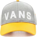 casquette-courbee-grise-ajustable-avec-visiere-jaune-dugout-vans