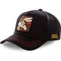 mutzen-gebogen-schwarz-snapback-kojote-looney-tunes-von-capslab