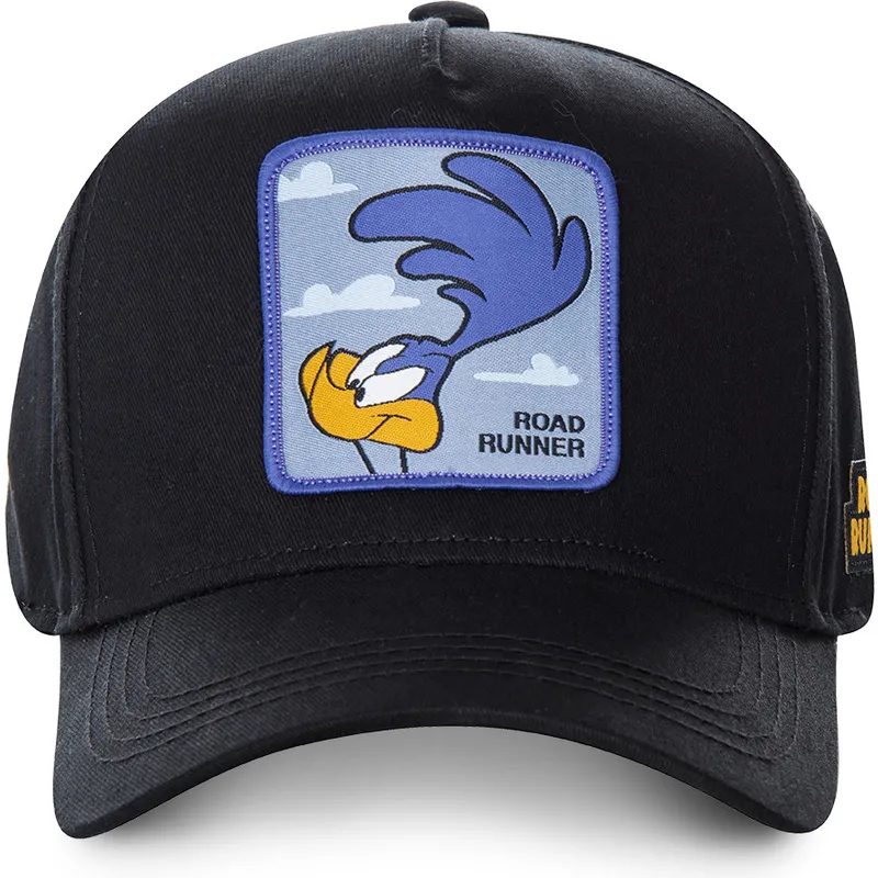 mutzen-gebogen-schwarz-snapback-roadrunner-looney-tunes-von-capslab mutzen-gebogen-schwarz-snapback-roadrunner-looney-tunes-von-capslab