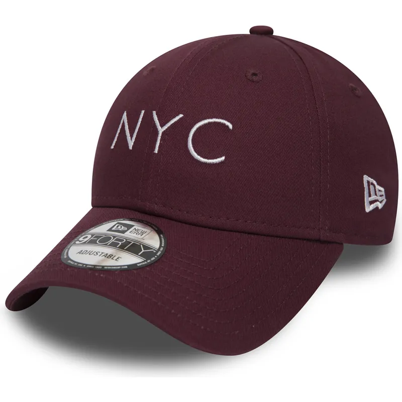 cappellino-curvo-bordeaux-regolabile-9forty-essential-nyc-di-new-era
