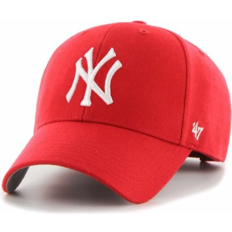 cappelli-curva-rosso-cinghia-regolabile-per-bambino-mvp-dei-new-york-yankees-mlb-di-47-brand