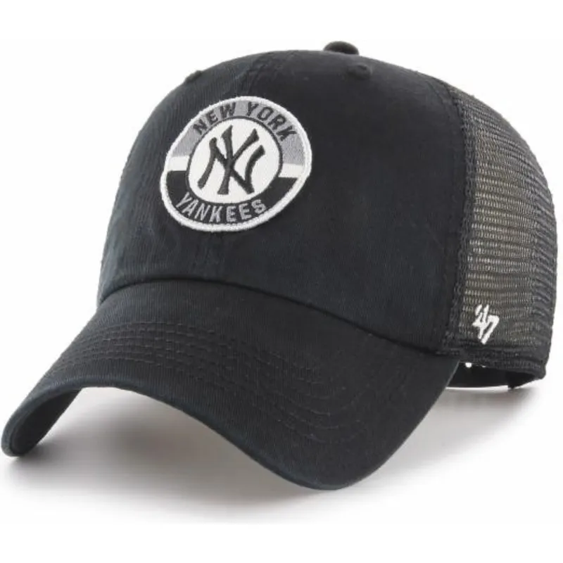 cappelli-curva-nero-snapback-clean-up-porter-dei-new-york-yankees-mlb-di-47-brand