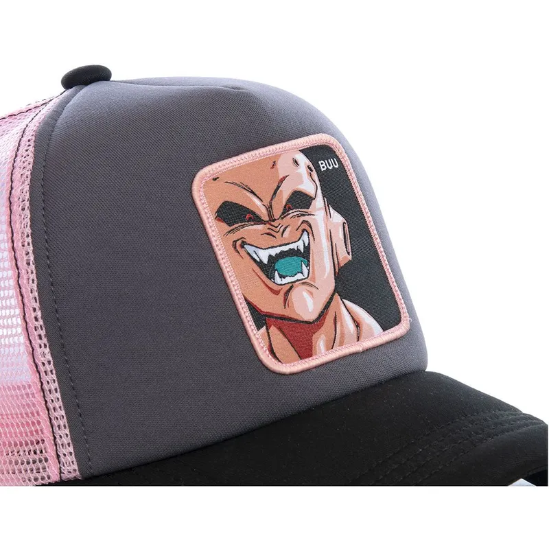 mutzen-gebogen-grau-snapback-kid-buu-dragon-ball-von-capslab