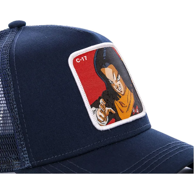 mutzen-gebogen-marineblau-snapback-c-17-dragon-ball-von-capslab mutzen-gebogen-marineblau-snapback-c-17-dragon-ball-von-capslab