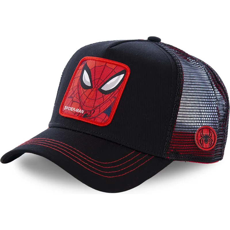 cappelli-curva-nero-snapback-spider-man-marvel-comics-di-capslab cappelli-curva-nero-snapback-spider-man-marvel-comics-di-capslab