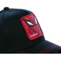cappello-snapback-nero-curvo-spider-man-spi3-marvel-comics-di-capslab