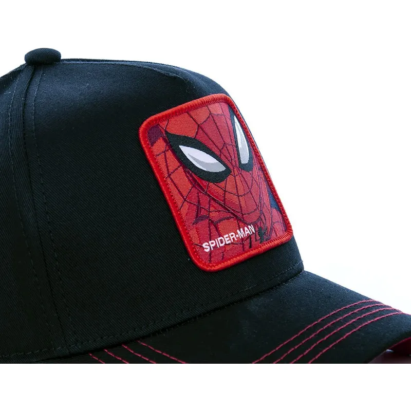 cappelli-curva-nero-snapback-spider-man-marvel-comics-di-capslab cappelli-curva-nero-snapback-spider-man-marvel-comics-di-capslab