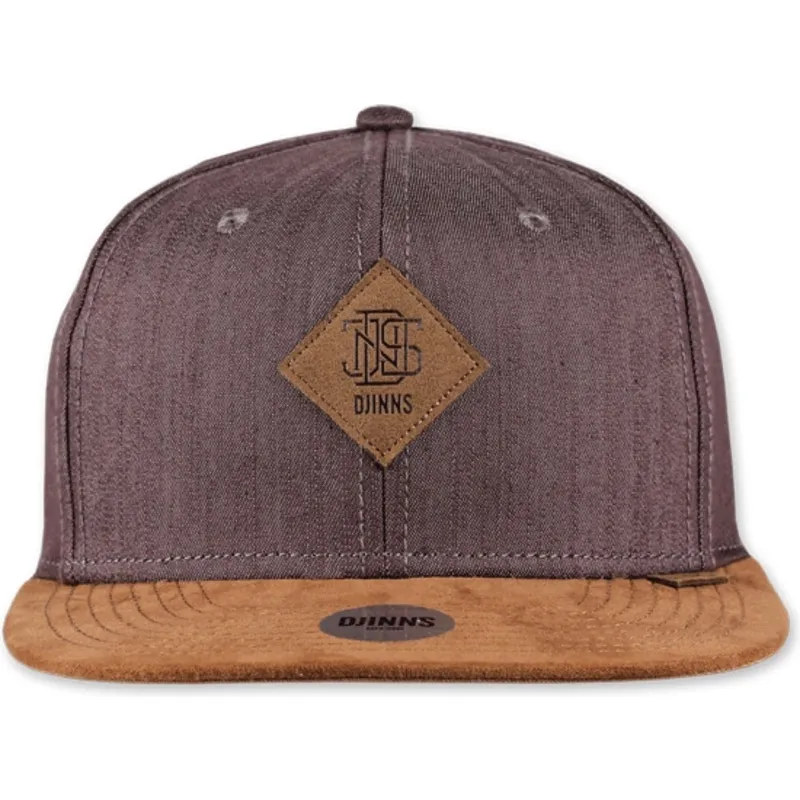 cappelli-piatta-marrone-snapback-di-djinns