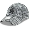 cappelli-curva-grigio-cinghia-regolabile-negro-9forty-engineered-fit-dei-los-angeles-dodgers-mlb-di-new-era