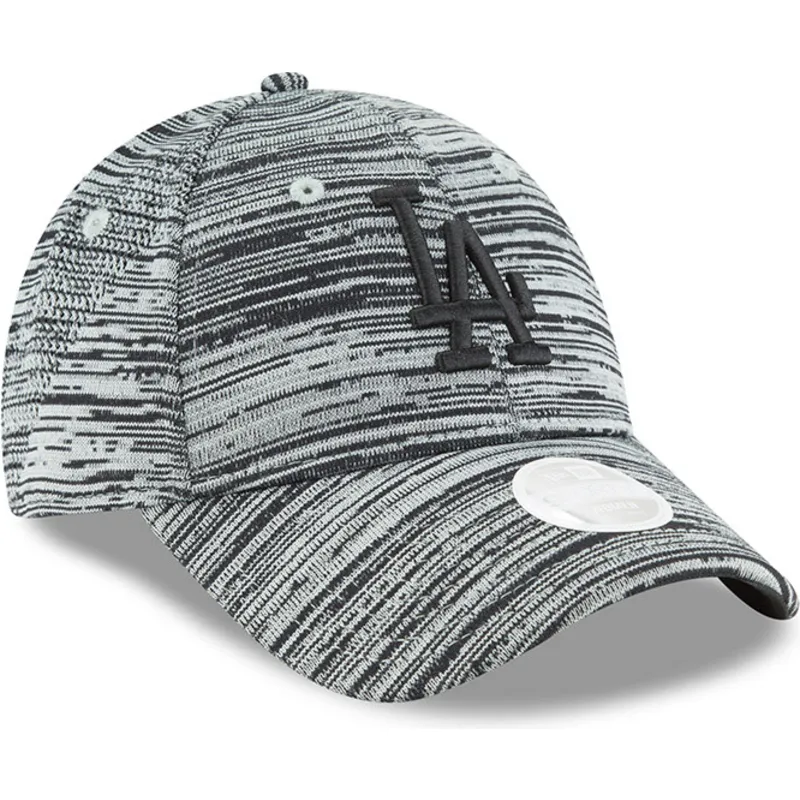 mutzen-gebogen-grau-verstellbares-band-negro-9forty-engineered-fit-der-los-angeles-dodgers-mlb-von-new-era
