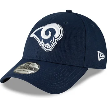 cappellino-visiera-curva-blu-regolabile-9forty-the-league-di-los-angeles-rams-nfl-di-new-era