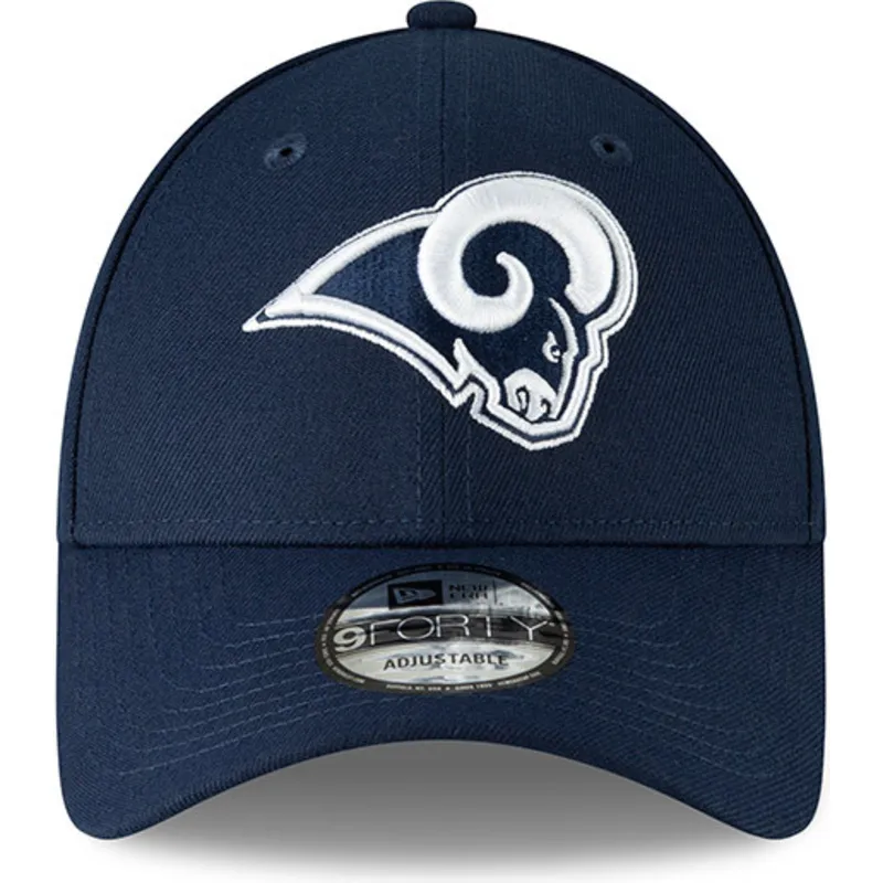 cappelli-curva-blu-cinghia-regolabile-9forty-the-league-dei-los-angeles-rams-nfl-di-new-era
