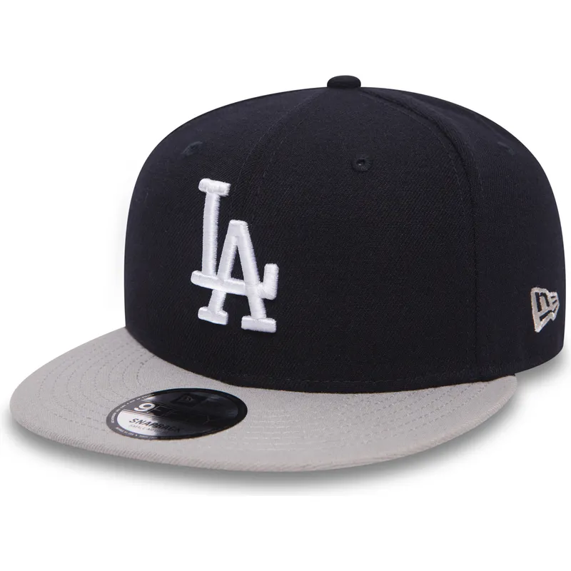 cappello-snapback-nero-con-visiera-piatta-grigia-9fifty-team-dei-los-angeles-dodgers-mlb-di-new-era