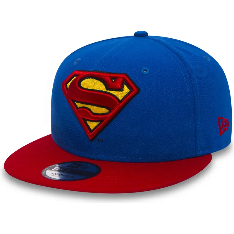 cappelli-piatta-blu-snapback-9fifty-team-dei-superman-warner-bros-di-new-era