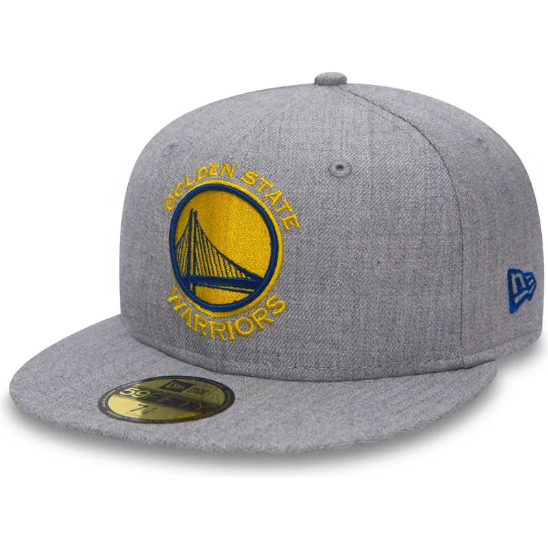 cappello-piatto-grigio-aderente-59fifty-heather-dei-golden-state-warriors-nba-di-new-era