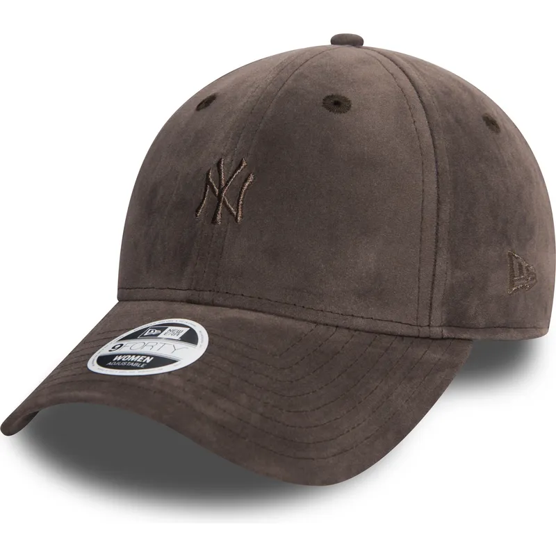 cappelli-curva-grigio-cinghia-regolabile-9forty-felt-dei-new-york-yankees-mlb-di-new-era