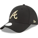 schwarze-verstellbare-9forty-sport-kappe-atlanta-braves-mlb-von-new-era