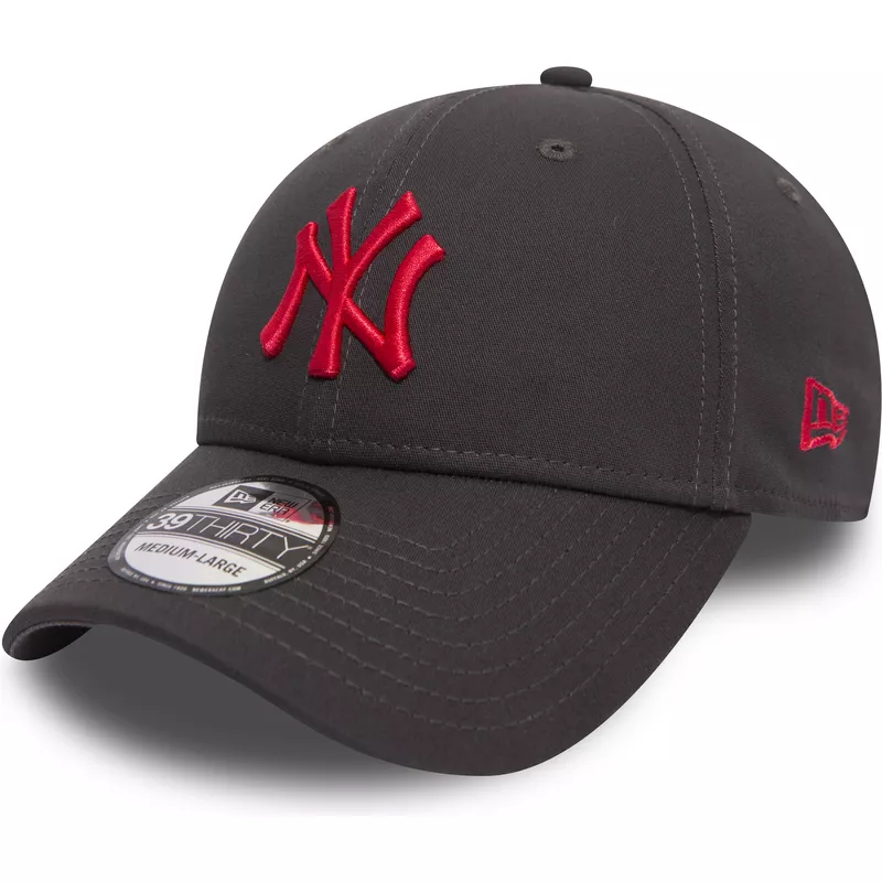 cappellino-visiera-curva-pietra-aderente-con-logo-rosso-39thirty-essential-league-di-new-york-yankees-mlb-di-new-era
