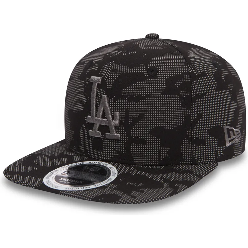 cappellino-nero-snapback-con-logo-grigio-9fifty-night-time-reflective-dei-los-angeles-dodgers-mlb-di-new-era