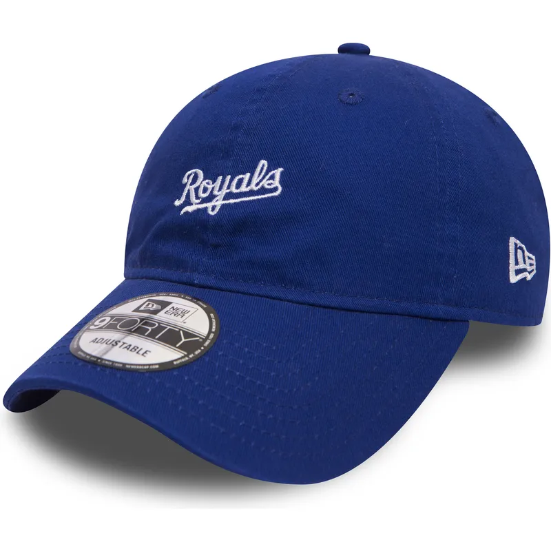 cappellino-curvo-blu-regolabile-9forty-mini-wordmark-dei-kansas-city-royals-mlb-di-new-era