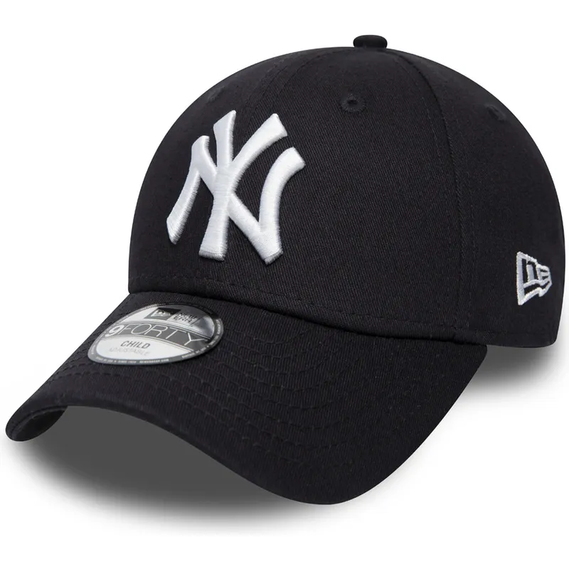 cappelli-curva-nero-cinghia-regolabile-per-bambino-velcro-9forty-essential-dei-new-york-yankees-mlb-di-new-era