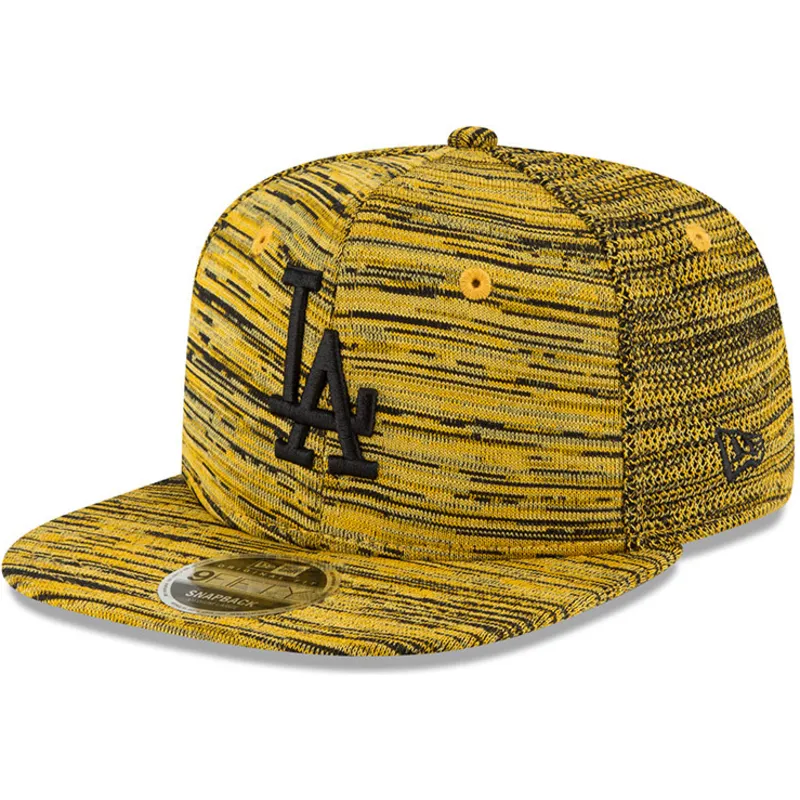 cappelli-piatta-giallo-snapback-negro-9fifty-engineered-fit-dei-los-angeles-dodgers-mlb-di-new-era