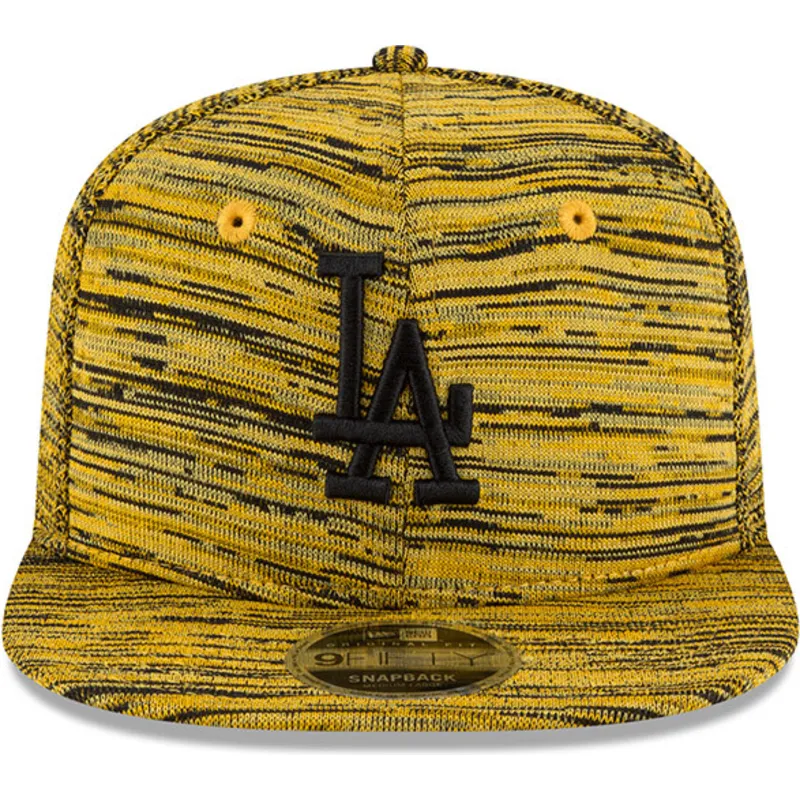 cappelli-piatta-giallo-snapback-negro-9fifty-engineered-fit-dei-los-angeles-dodgers-mlb-di-new-era
