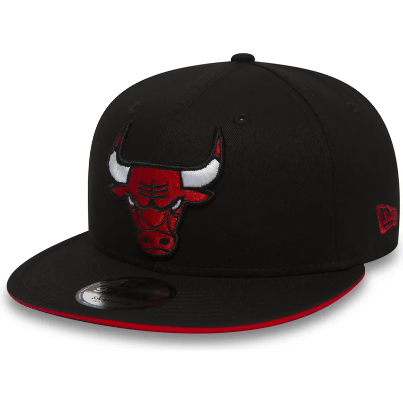 cappellino-piatto-nero-snapback-9fifty-team-dei-chicago-bulls-nba-di-new-era