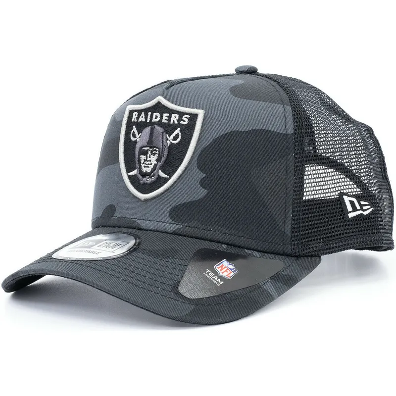 mutzen-gebogen-tarnung-snapback-negro-essential-camo-a-frame-der-las-vegas-raiders-nfl-von-new-era